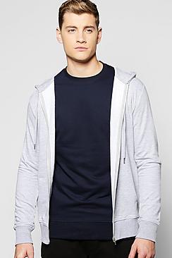 Boohoo 2pk L.wear Zip Thrgh Hoodie & Crew Sweat