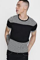Boohoo Slim Fit Colour Block Stripe T-shirt