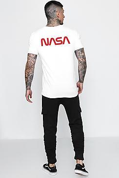 Boohoo Nasa Front And Back License T-shirt