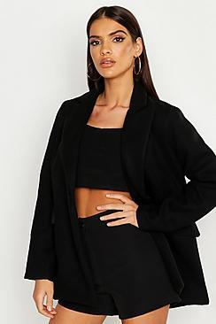 Boohoo Wool Look Oversize Blazer