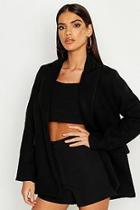 Boohoo Wool Look Oversize Blazer