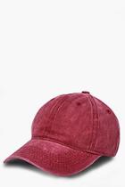 Boohoo Red Washed Cap
