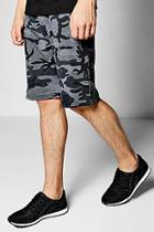 Boohoo Mid Length Camo Jersey Shorts
