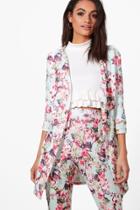 Boohoo Amy Pastel Floral Print Duster Multi