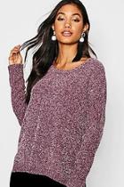 Boohoo Chenille Loose Fit Tinsel Yarn Sweater