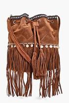 Boohoo Katie Aztec Coin Trin Tassel Buckle Bag