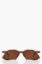 Boohoo Tortoiseshell Cat Eye Sunglasses & Pouch