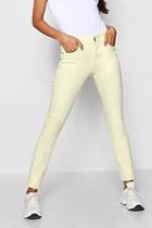 Boohoo Amy Lemon Denim Skinny Jeans