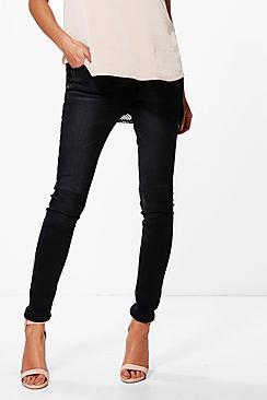 Boohoo Jessie High Rise Biker Skinny Jeans