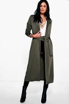 Boohoo Kayla O-ring Belted Duster
