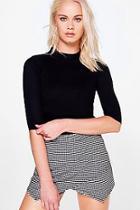 Boohoo Eloise 3/4 Sleeve Turtleneck