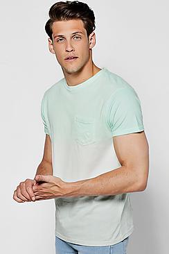 Boohoo Dip Dye Faded Ombre T-shirt