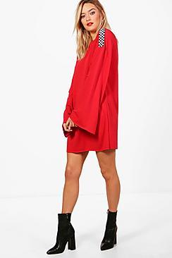 Boohoo Pam Wide Sleeve Oversized Sweat Dress