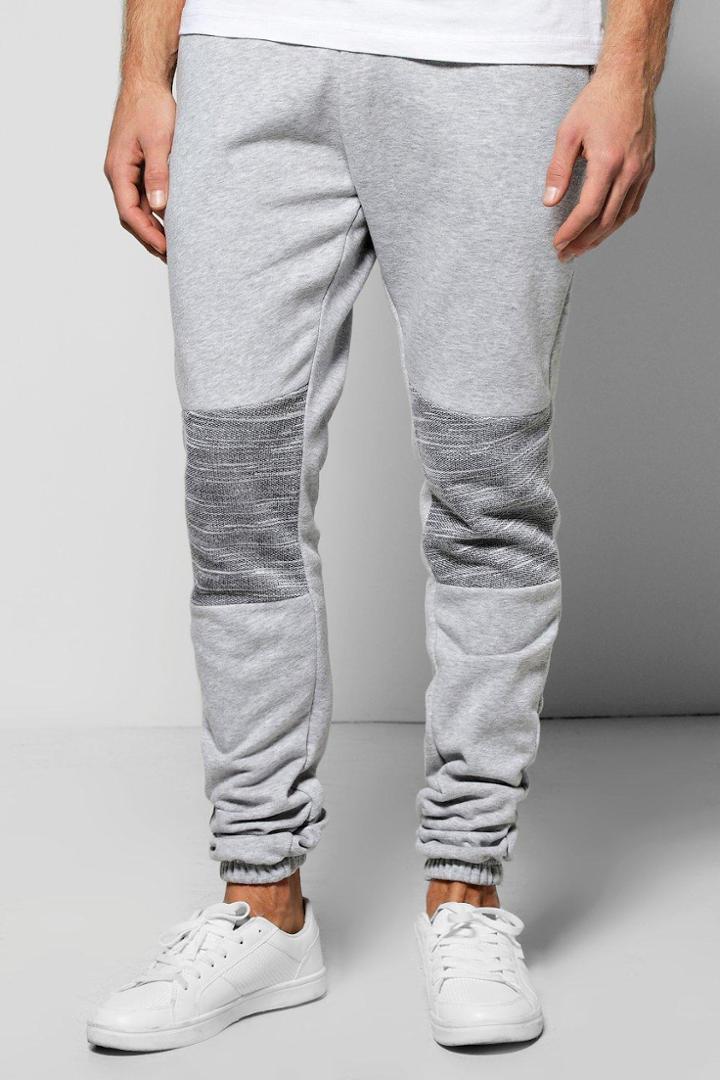 Boohoo Skinny Fit Ruched Panelled Joggers Grey