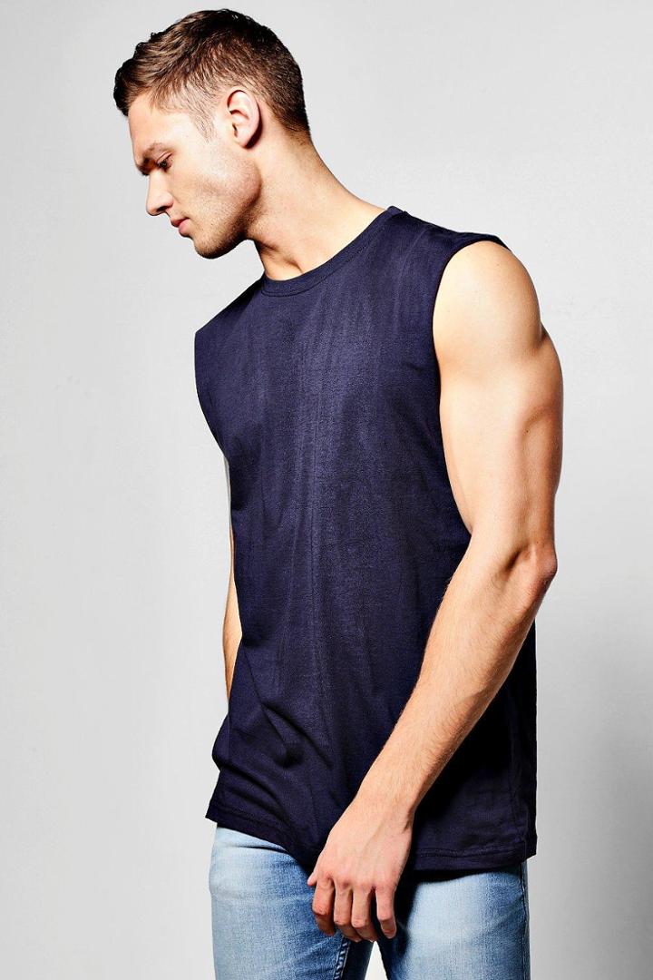 Boohoo Basic Tank Tank Top Navy