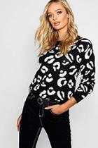 Boohoo Leopard Knitted Sweater