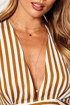 Boohoo Millie Tiered Choker Plunge Necklace