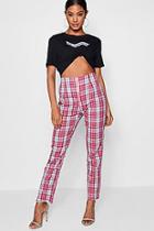 Boohoo Florence Woven Skinny Check Trouser