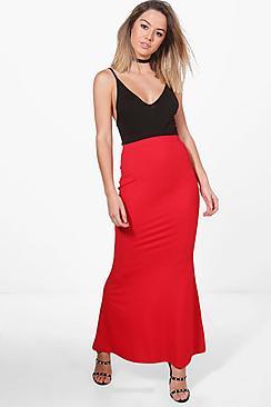 Boohoo Petite Emily Fishtail Maxi Skirt