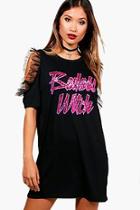 Boohoo Halloween Maria Bad Witch T-shirt Dress