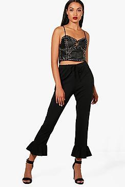 Boohoo Faye Frill Hem Jogger