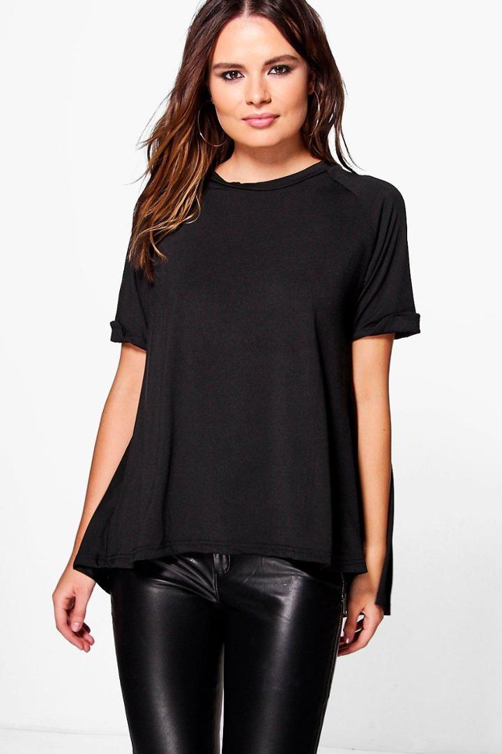 Boohoo Louise Short Sleeve Blouse Black