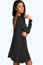 Boohoo Leena Low Back Swing Dress