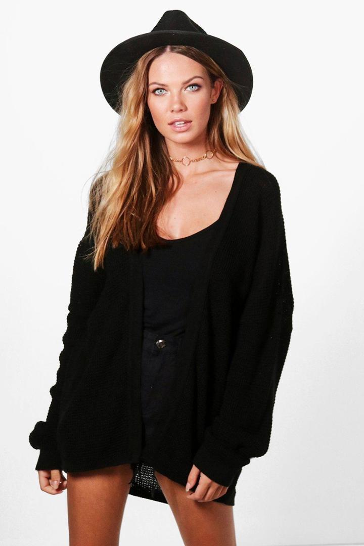 Boohoo Anna Batwing Cardigan Black