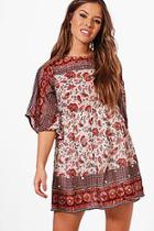 Boohoo Petite Boutique Charlotte Sequin Printed Mini Dress