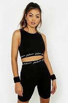 Boohoo Fit Woman High Neck Gym Crop Top