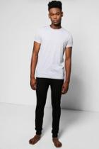 Boohoo 2 Pack Loungewear T Shirt And Jogger Grey