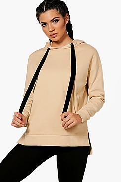 Boohoo Frankie Athleisure Velvet Drawstring Sweat Hoodie