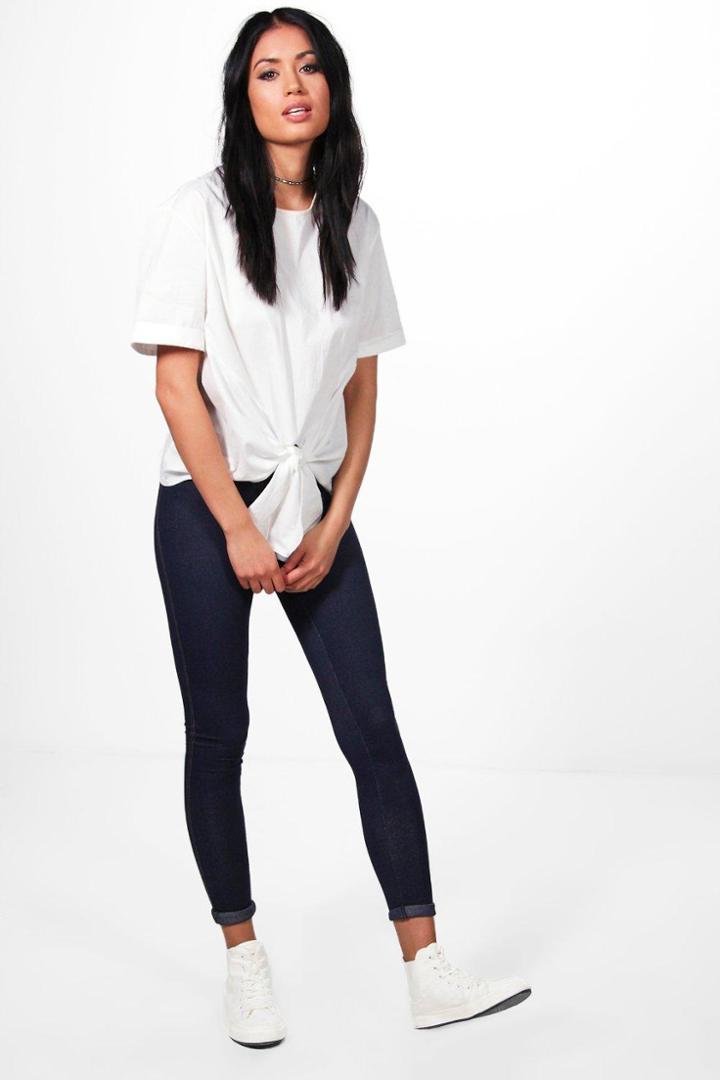 Boohoo Tarah Basic Denim Look Jeggings Indigo