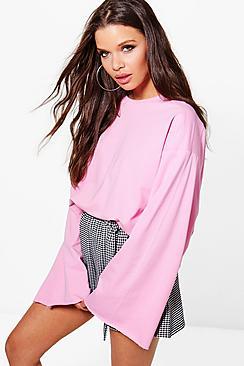 Boohoo Freya Oversized Wide Sleeve Sweatshirt