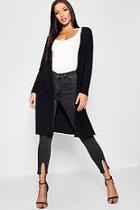 Boohoo Rib Knit Midi Length Cardigan