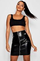 Boohoo Rosie Extreme High Waisted Buckle Mini Skirt