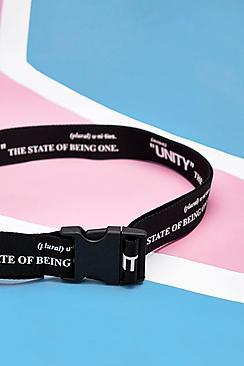 Boohoo Pride Elongated Belt With Unity Print