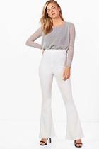 Boohoo Lily Flare Wide Leg Trouser