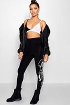 Boohoo Jade Slinky Festival Print Legging