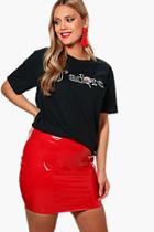 Boohoo Plus Louise 'j'adore' Slogan T-shirt