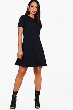 Boohoo Karina Tailored Skater Dress