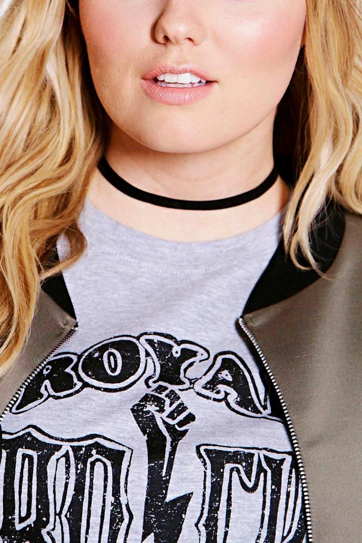 Boohoo Plus Lillie Choker Black