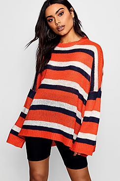 Boohoo Slouchy Boyfriend Stripe Jumper