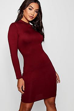 Boohoo Turtle Neck Bodycon Dress