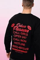 Boohoo Valentines Deluxe 'pleasures' Printed Sweater