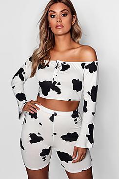 Boohoo Plus Cassie Animal Print Cycling Short