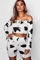 Boohoo Plus Cassie Animal Print Cycling Short