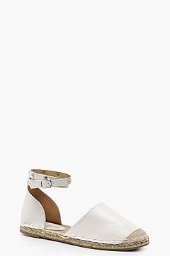 Boohoo Saskia Ankle Band Espadrille Flats