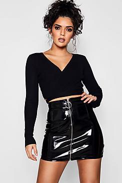 Boohoo Tamzin Tie Front Top