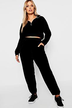 Boohoo Plus Velour Jogger